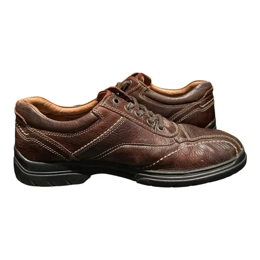 Johnston & Murphy Brown Leather Oxford Shoes Mens 9.5 Comfort Lace Up Dress